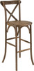 TYCOON Series Dark Antique Wood Cross Back Barstool