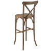 TYCOON Series Dark Antique Wood Cross Back Barstool