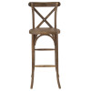 TYCOON Series Dark Antique Wood Cross Back Barstool