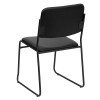 TYCOON Series 1000 lb. Capacity High Density Black Vinyl Stacking Chair with Sled Base