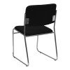 TYCOON Series 1000 lb. Capacity Black Fabric High Density Stacking Chair with Chrome Sled Base