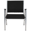 TYCOON Series 1500 lb. Rated Black Antimicrobial Fabric Bariatric Medical Reception Arm Chair