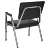 TYCOON Series 1500 lb. Rated Black Antimicrobial Vinyl Bariatric Medical Reception Arm Chair with 3/4 Panel Back