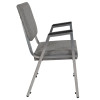 TYCOON Series 1500 lb. Rated Gray Antimicrobial Fabric Bariatric Medical Reception Arm Chair with 3/4 Panel Back