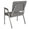 TYCOON Series 1500 lb. Rated Gray Antimicrobial Fabric Bariatric Medical Reception Arm Chair with 3/4 Panel Back