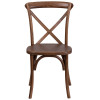 TYCOON Series Stackable Pecan Wood Cross Back Chair