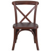 TYCOON Series Stackable Kids Mahogany Wood Cross Back Chair