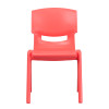 Red Plastic Stackable School Chair with 15.5'' Seat Height