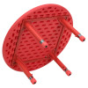 Red plastic table