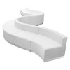 TYCOON Alon Series Melrose White Leather Reception Configuration, 10 Pieces