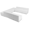 TYCOON Alon Series Melrose White Leather Reception Configuration, 8 Pieces