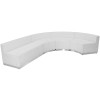 TYCOON Alon Series Melrose White Leather Reception Configuration, 4 Pieces