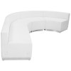 TYCOON Alon Series Melrose White Leather Reception Configuration, 4 Pieces