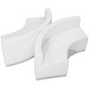 TYCOON Alon Series Melrose White Leather Reception Configuration, 4 Pieces