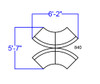 TYCOON Alon Series Melrose White Leather Reception Configuration, 4 Pieces