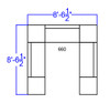 TYCOON Alon Series Melrose White Leather Reception Configuration, 7 Pieces