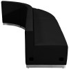 TYCOON Alon Series Black Leather Reception Configuration, 3 Pieces