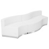 TYCOON Alon Series Melrose White Leather Reception Configuration, 3 Pieces