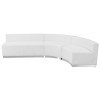 TYCOON Alon Series Melrose White Leather Reception Configuration, 3 Pieces