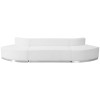 TYCOON Alon Series Melrose White Leather Reception Configuration, 3 Pieces