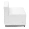 TYCOON Alon Series Melrose White Leather Chair with Brushed Stainless Steel Base