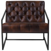 TYCOON Madison Series Bomber Jacket Leather Tufted Lounge Chair