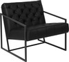 TYCOON Madison Series Black Leather Tufted Lounge Chair