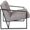 TYCOON Madison Series Retro Light Gray Leather Tufted Lounge Chair