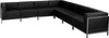 TYCOON Imagination Series Black Leather Sectional Configuration, 7 Pieces