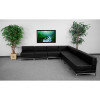 TYCOON Imagination Series Black Leather Sectional Configuration, 7 Pieces