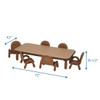 BaseLine® Toddler 60" x 30" Rectangular Table & Chair Set