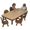 BaseLine® Toddler 60" x 30" Rectangular Table & Chair Set
