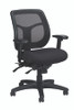 Eurotech Apollo MFT945SL Multi-function Swivel with Seat Slider Mesh Back and Fabric Seat Black Chair