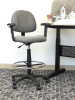 Boss Drafting Stool (B315-Gy) W/Footring And Adjustable Arms