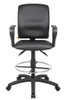 Boss Multi-Function LeatherPlus Drafting Stool W/ Loop Arms