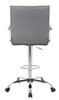 Boss Vinyl Ribbed Drafting Stool Grey