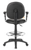 Boss Black Antimicrobial Drafting Stools W/Adj Arms & Footring