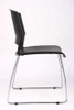 Boss Black Stack Chair With Chrome Frame 5 Pcs Pack