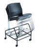 Boss Black Stack Chair With Chrome Frame 5 Pcs Pack