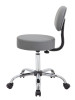 Boss Grey Caressoft Medical Stool W/ Back Cushion