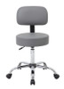 Boss Grey Caressoft Medical Stool W/ Back Cushion