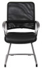 Boss Mesh Back W/ Pewter Finish Guest Chair Black