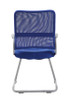 Boss Mesh Back W/ Pewter Finish Guest Chair Blue