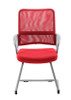 Boss Mesh Back W/ Pewter Finish Guest Chair Red