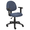 Boss Blue  Deluxe Posture Chair W/ Adjustable Arms