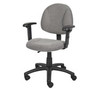 Boss Grey  Deluxe Posture Chair W/ Adjustable Arms