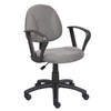 Boss Grey  Deluxe Posture Chair W/ Loop Arms