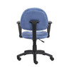 Boss Blue Microfiber Deluxe Posture Chair W/ Loop Arms.