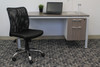 Boss Budget Mesh Back and Solid Black Vinyl Seat Task Chair