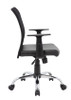 Boss Budget Mesh Back and Solid Black Vinyl Seat Task Chair W/ T-Arms